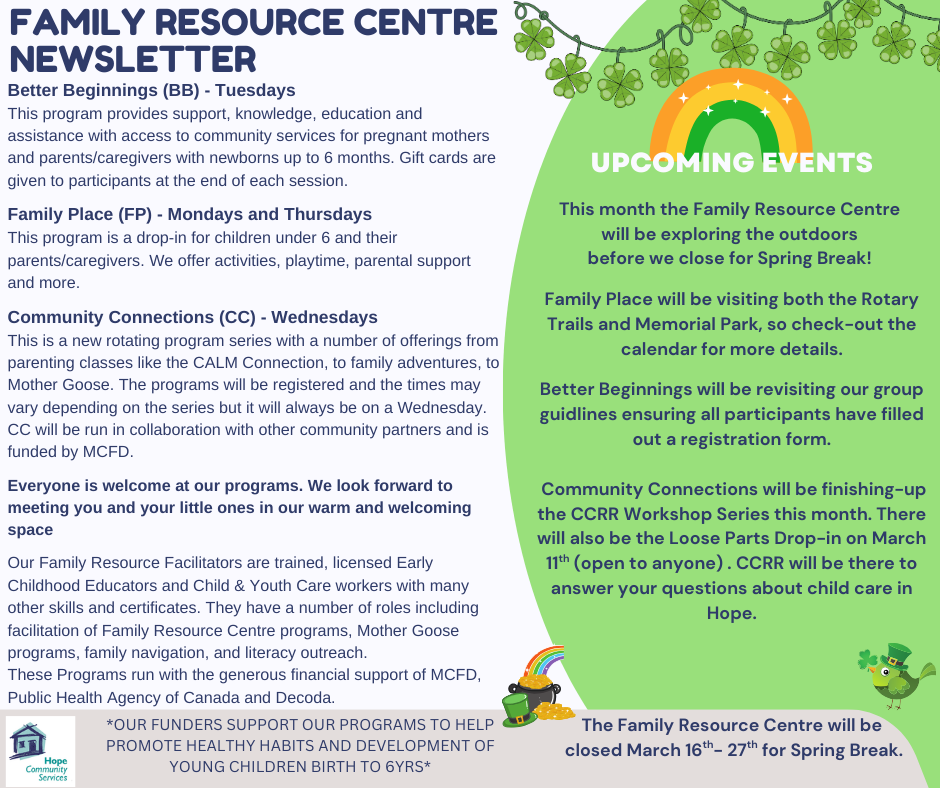 March newsletter Family Resource Centre colour Newsletter November 2025