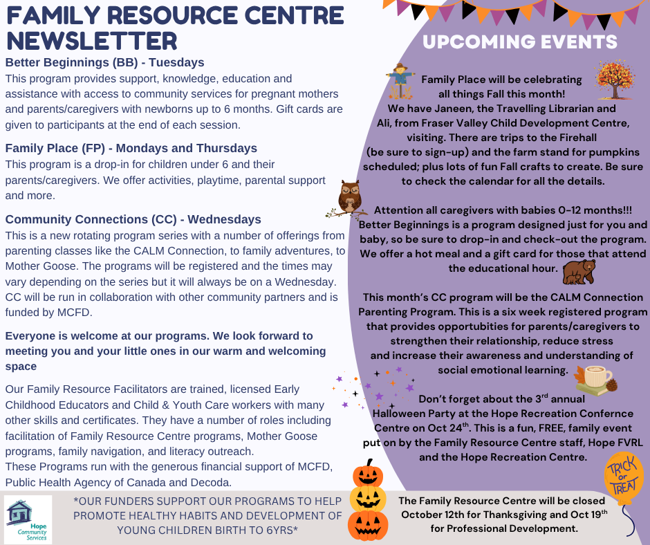 October FB Newsletter Family Resource Centre colour Newsletter November 2025